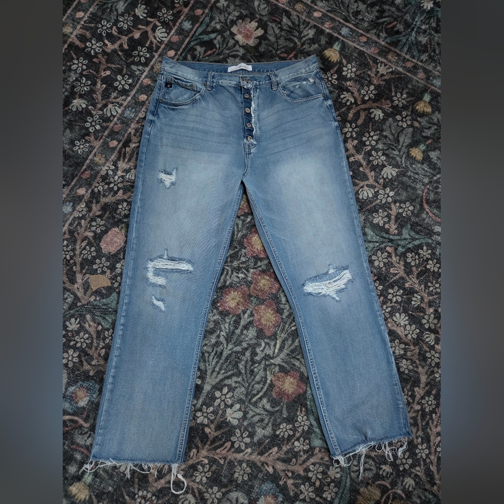 KanCan Light Blue Distressed Boyfriend Jeans
